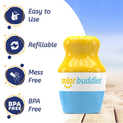Solar Buddies refillable sunscreen applicator—refill with your preferred sunscreen