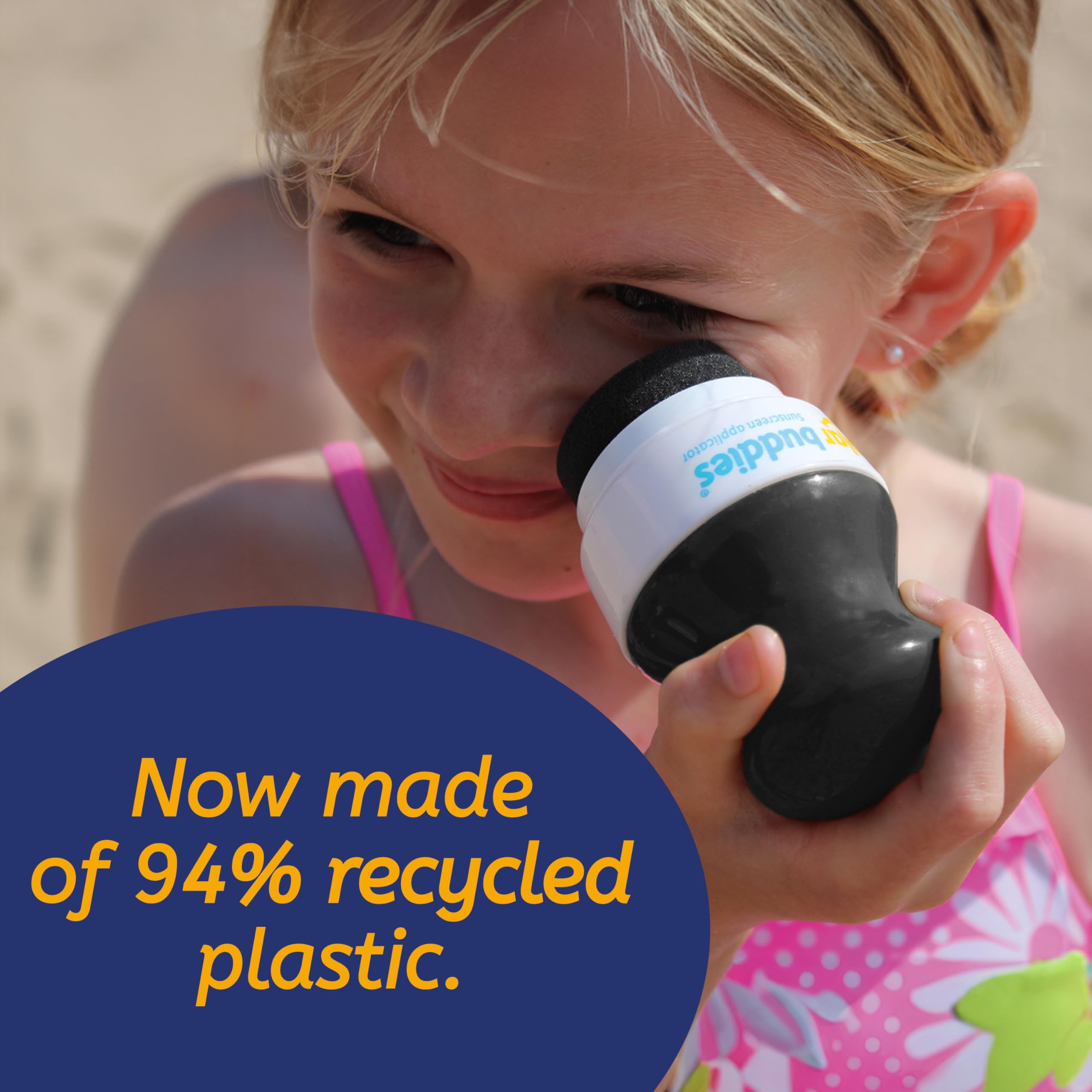 Solar Buddies sponge head ensures smooth, even coverage for kids and adults