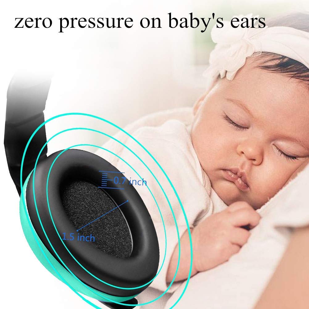 Solar-Power Baby earmuffs adjustable band for a snug, comfy fit during outings
