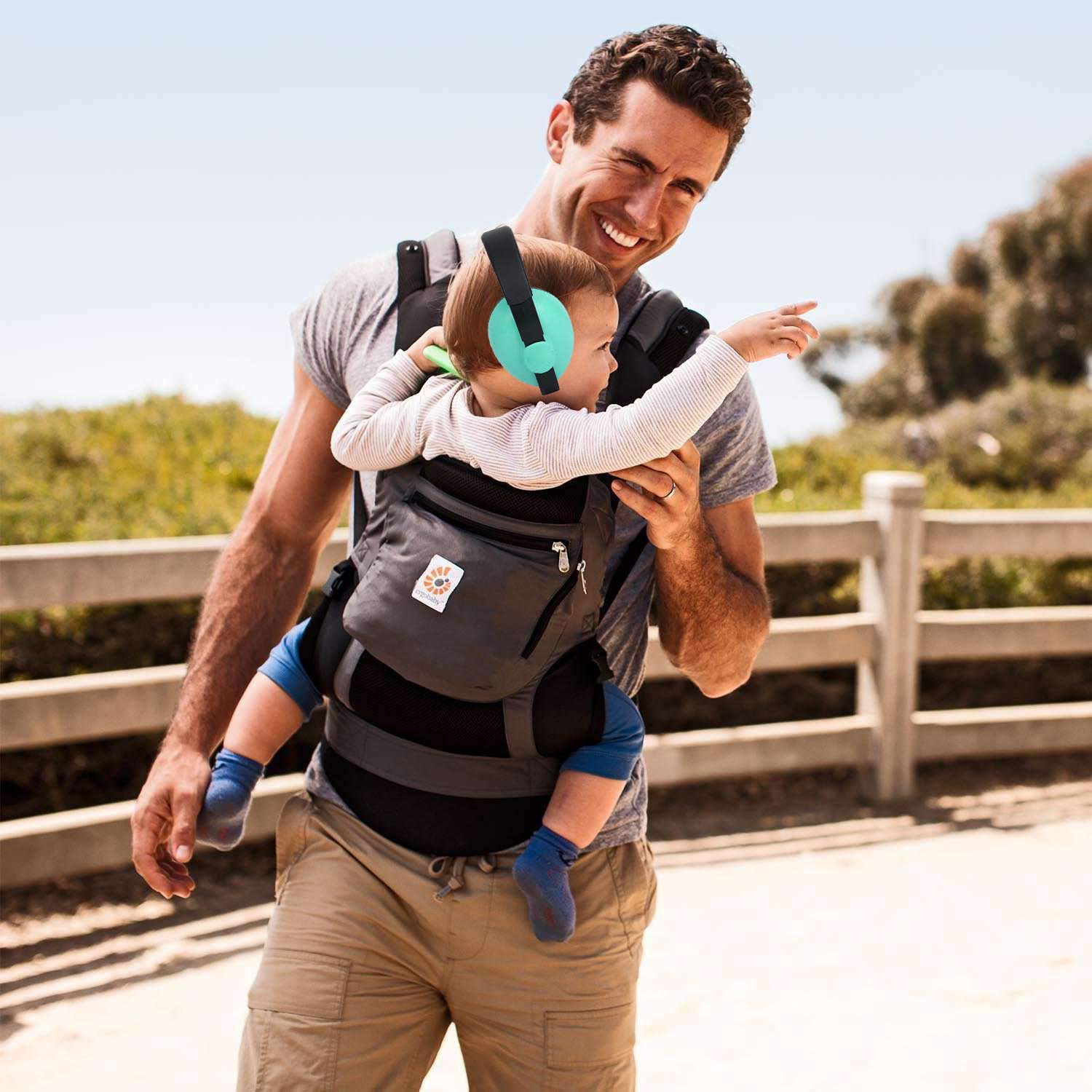 Solar-Power Baby earmuffs packaging shot suggests ready-to-gift protection