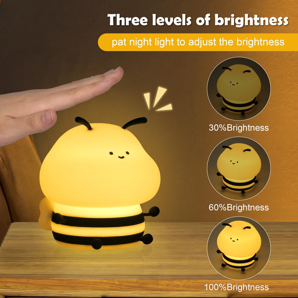 Soledun Bee night light showing 15-minute timer for bedtime routine.