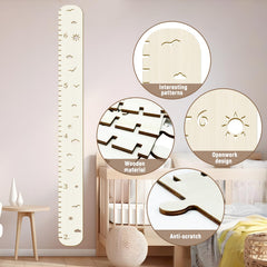 soleim child room decor growth chart adds warmth while recording growth in wooden form