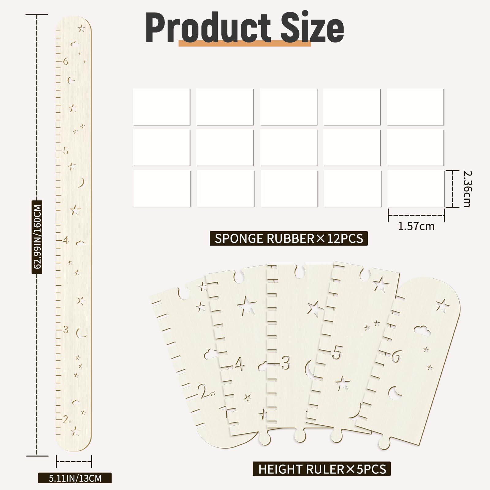 Soleim growth chart hollow pattern adds playful charm and keepsake potential.