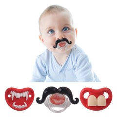 SOLIFEGOBLE funny teeth pacifier for infants with soothing design.