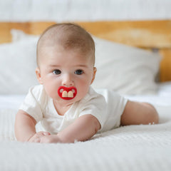 SOLIFEGOBLE mustache pacifier collection adds playful charm.