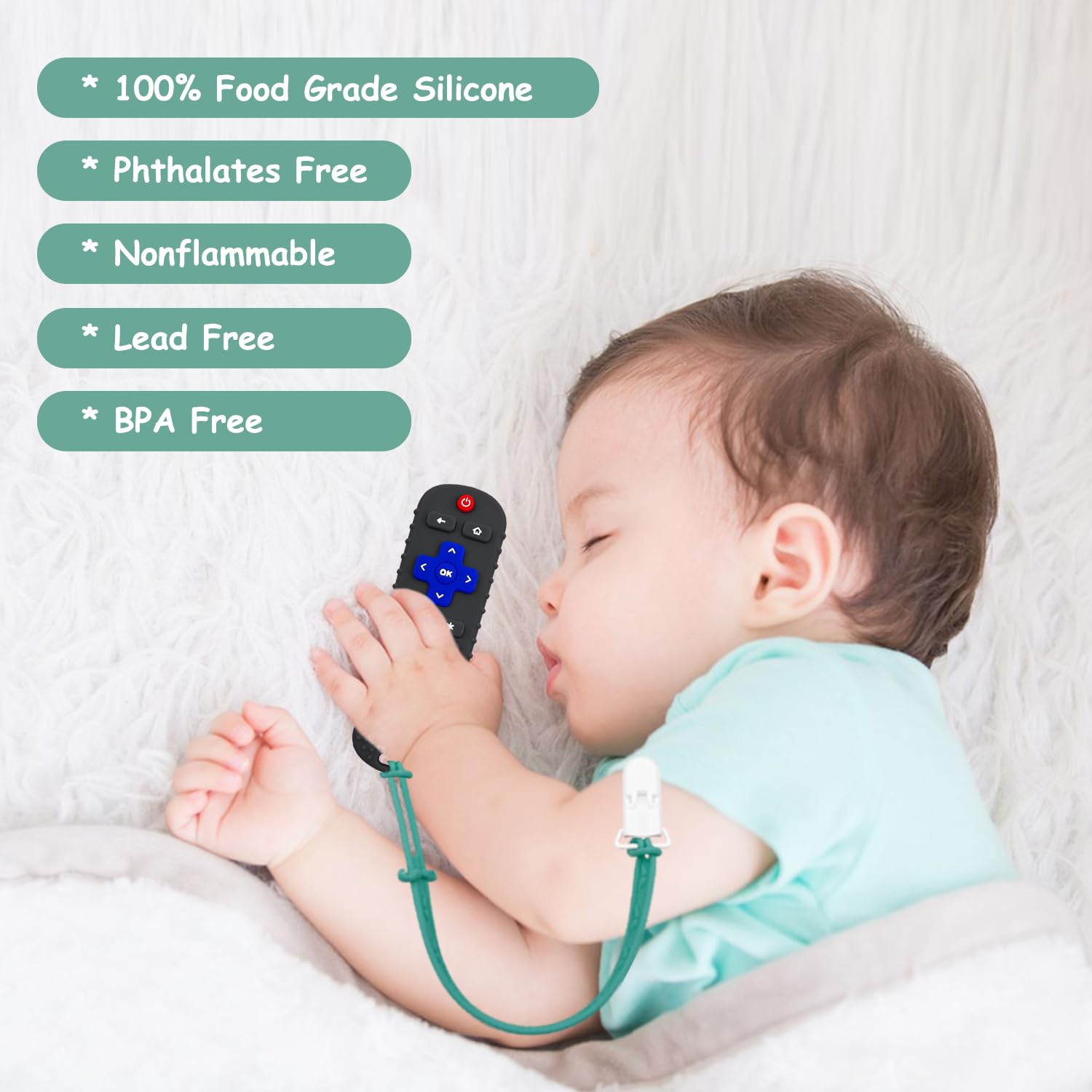 SOLIFEGOBLE teether being washed to highlight easy cleaning and hygiene