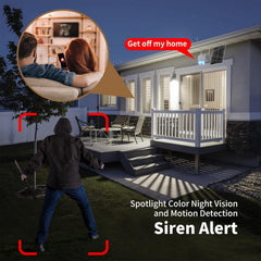 SOLIOM solar-powered security camera with built-in 10400mAh battery in daylight