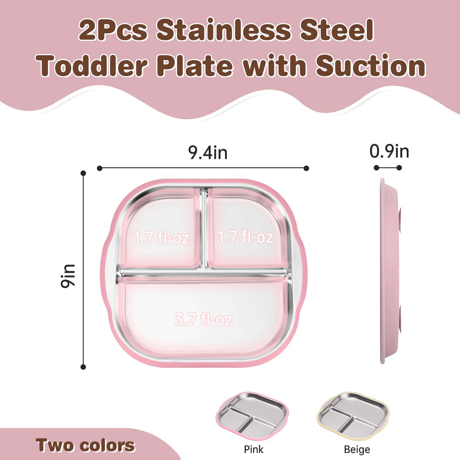 Solldgt dishwasher-safe stainless steel plate simplifies cleanup