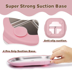 Solldgt non-slip suction cups keep plates secure on trays