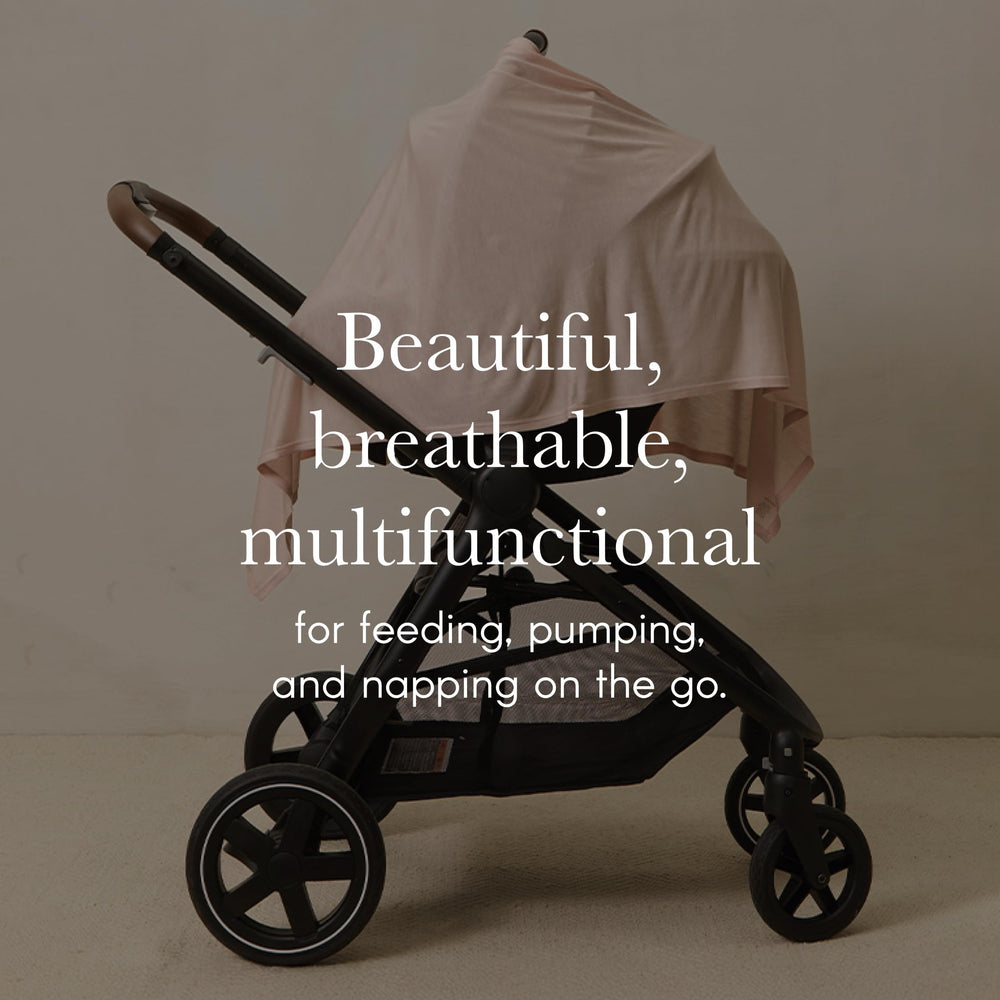 Solly Baby nursing cover buttery-soft fabric feels gentle on skin during feeds.