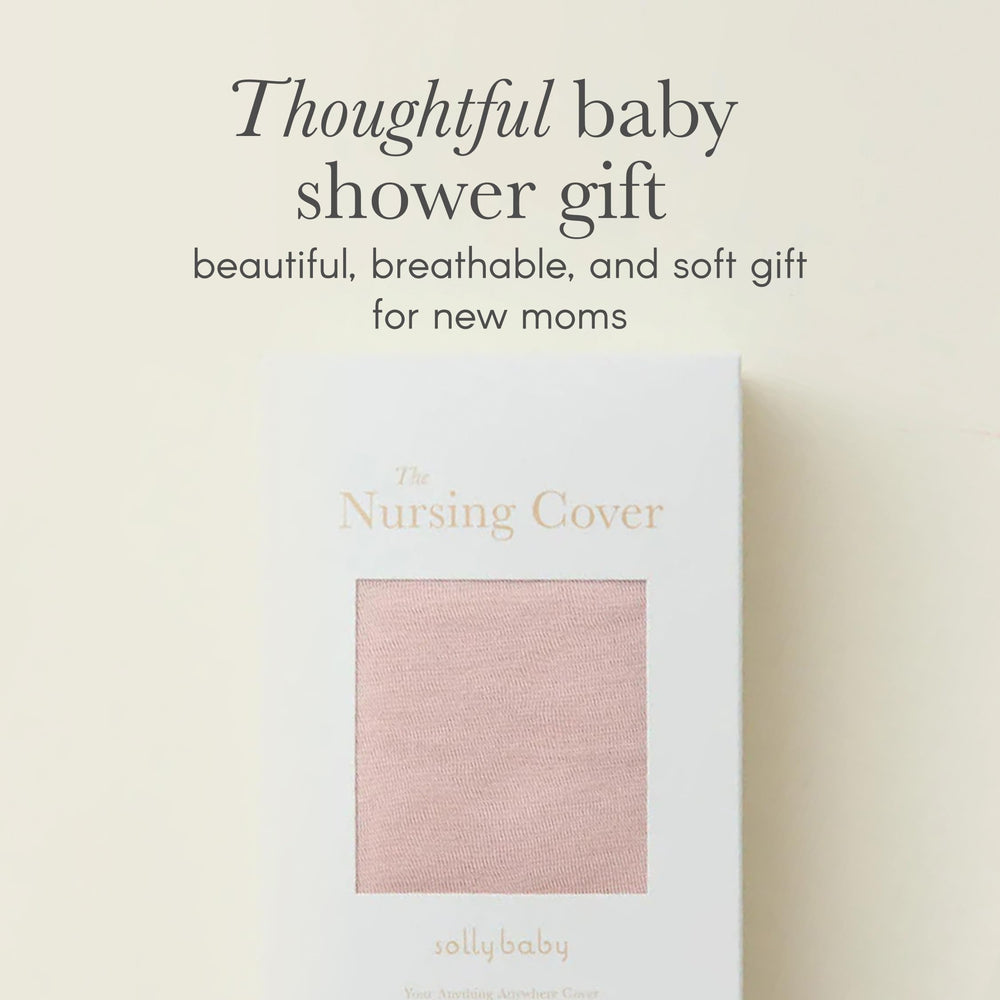 Solly Baby nursing cover presented as a thoughtful gift for new moms.