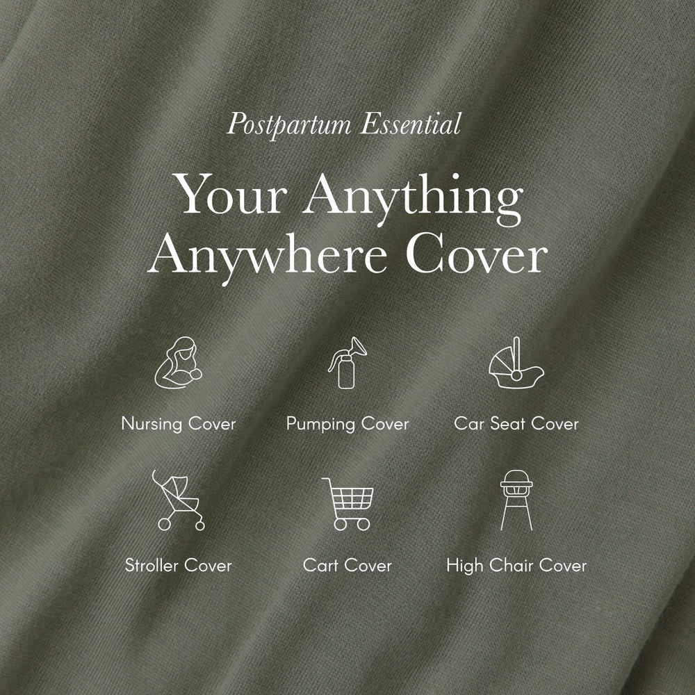 Solly Baby nursing cover doubles as high chair or shopping cart cover.