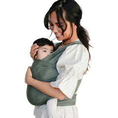 Solly Baby Wrap Basil closeup fabric highlight buttery-soft texture for gentle baby comfort