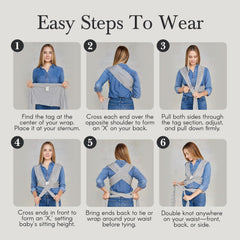 Solly Baby Wrap Basil weight distribution over shoulders reduces strain