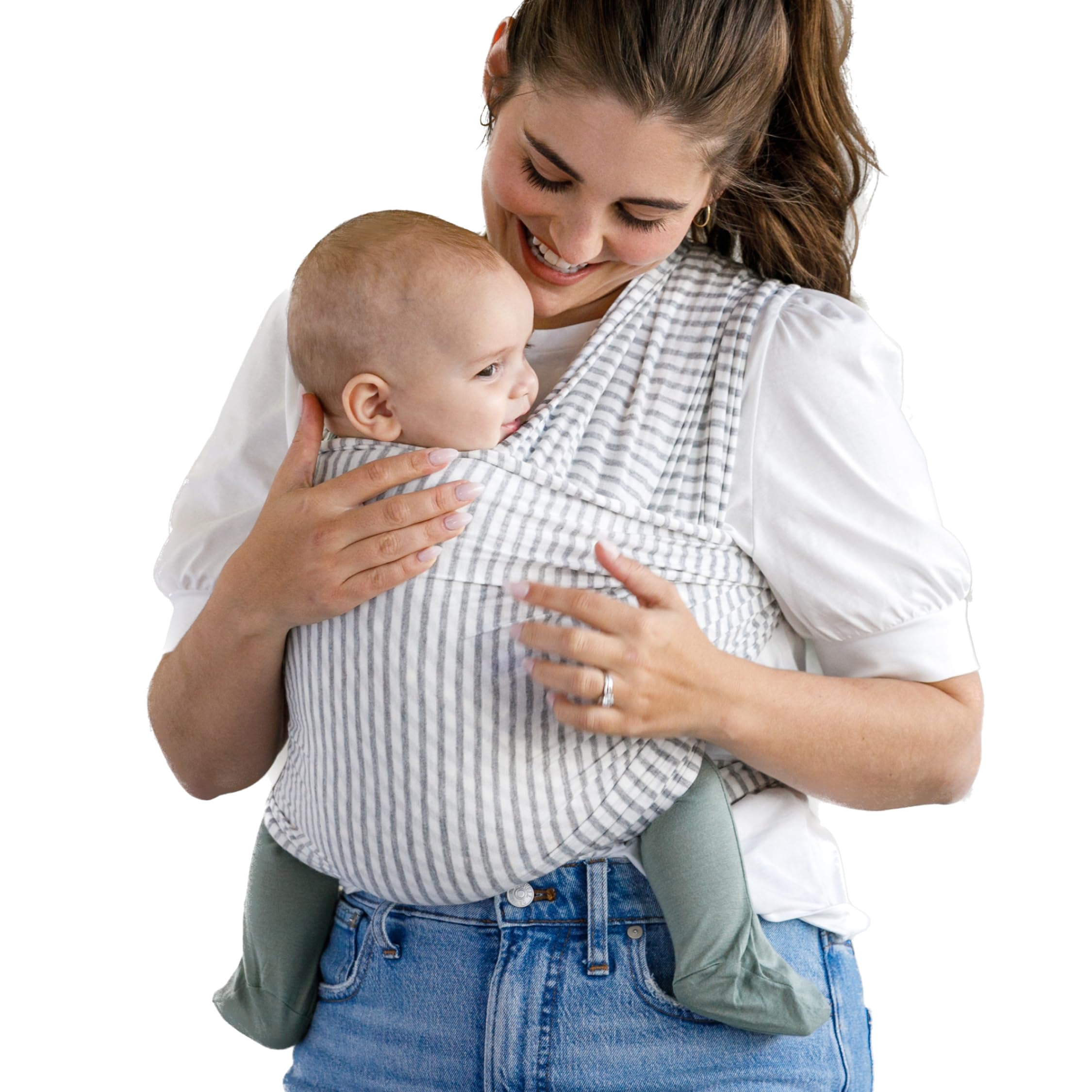 Solly Baby Wrap close-up of buttery-soft TENCEL fabric for comfy newborn carries.