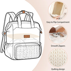 SOLPKD breast pump bag inside compartments showing organized storage for bottles and pads