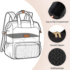 SOLPKD bag interior compartments with detachable cooler and accessories.