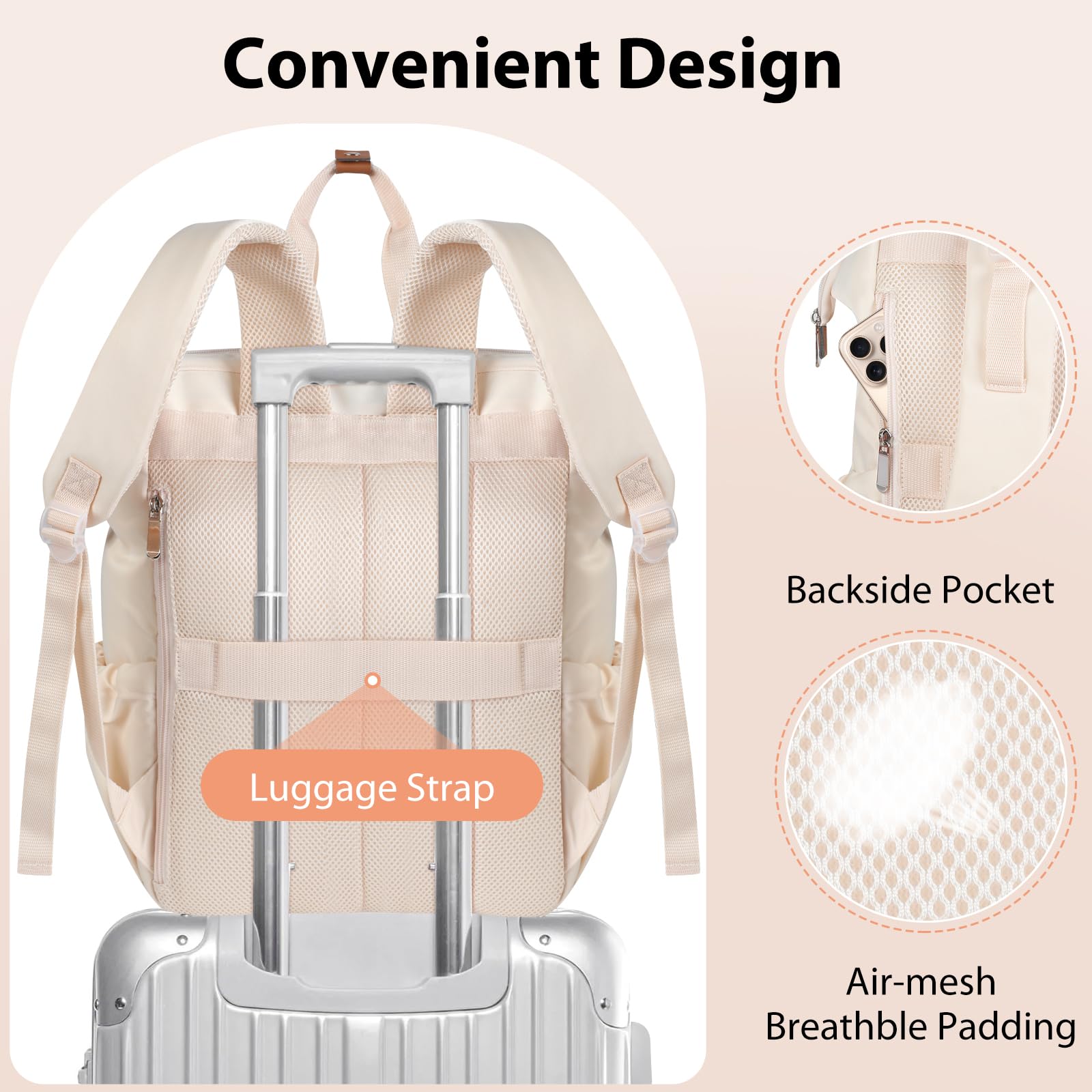 SOLPKD bag ready for work and travel with easy-clean components