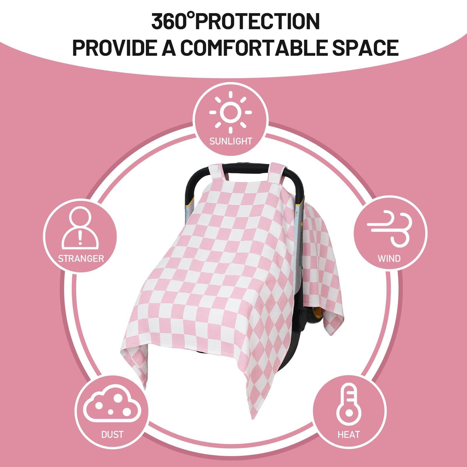 SolTourne universal-fit canopy fits most carriers for travel-ready convenience.
