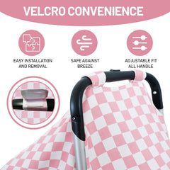 SolTourne muslin cover highlights breathable fabric for warm-weather comfort.