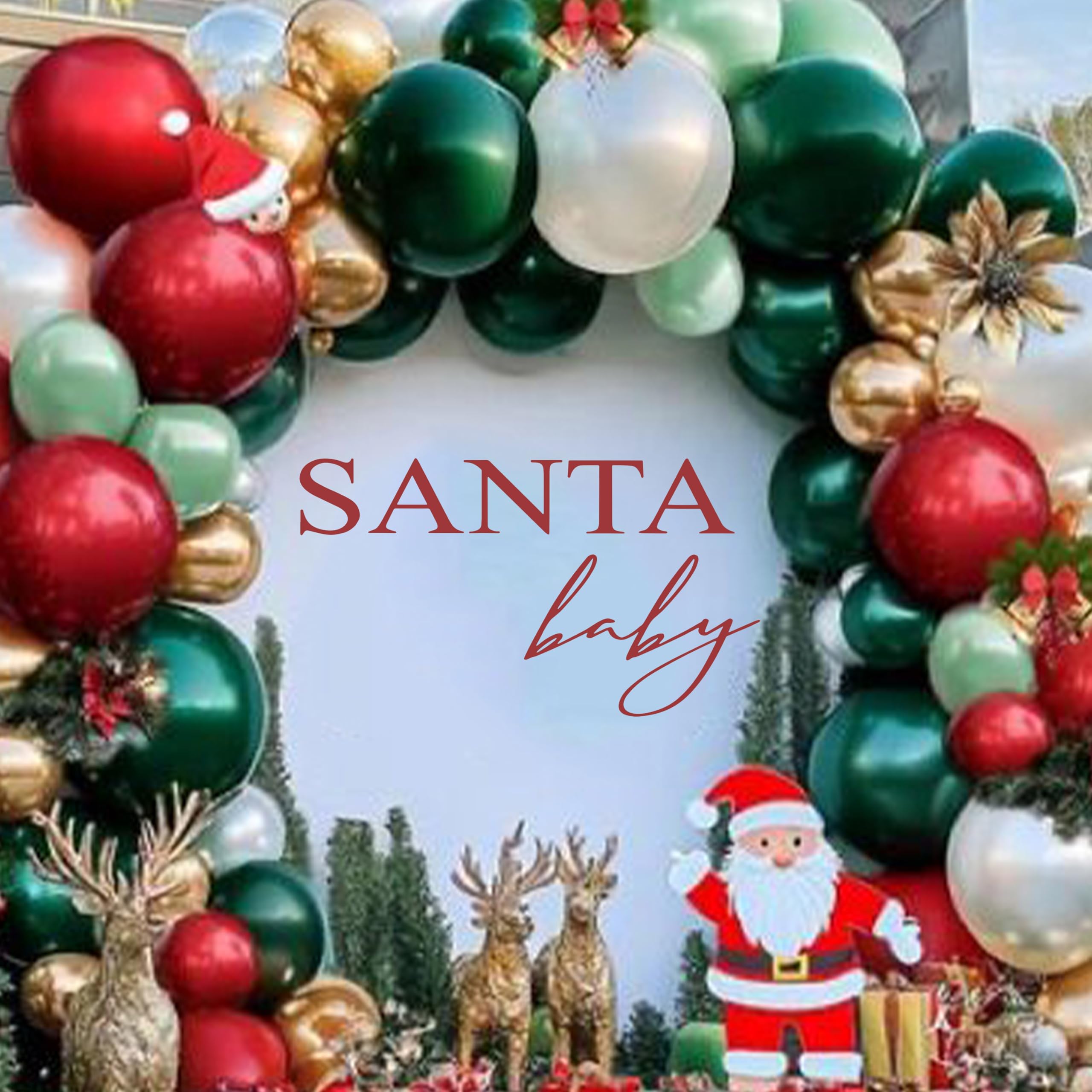 SOLUXIKA Santa Baby decal accents doorways with elegant holiday flair.