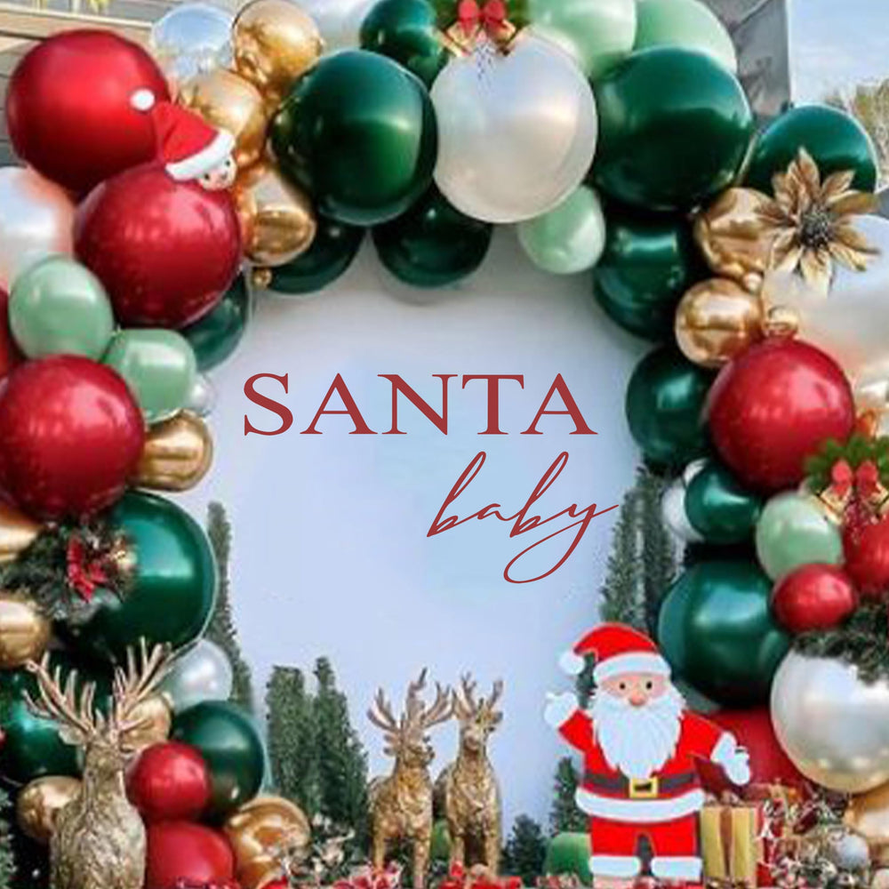 SOLUXIKA Santa Baby decal accents doorways with elegant holiday flair.