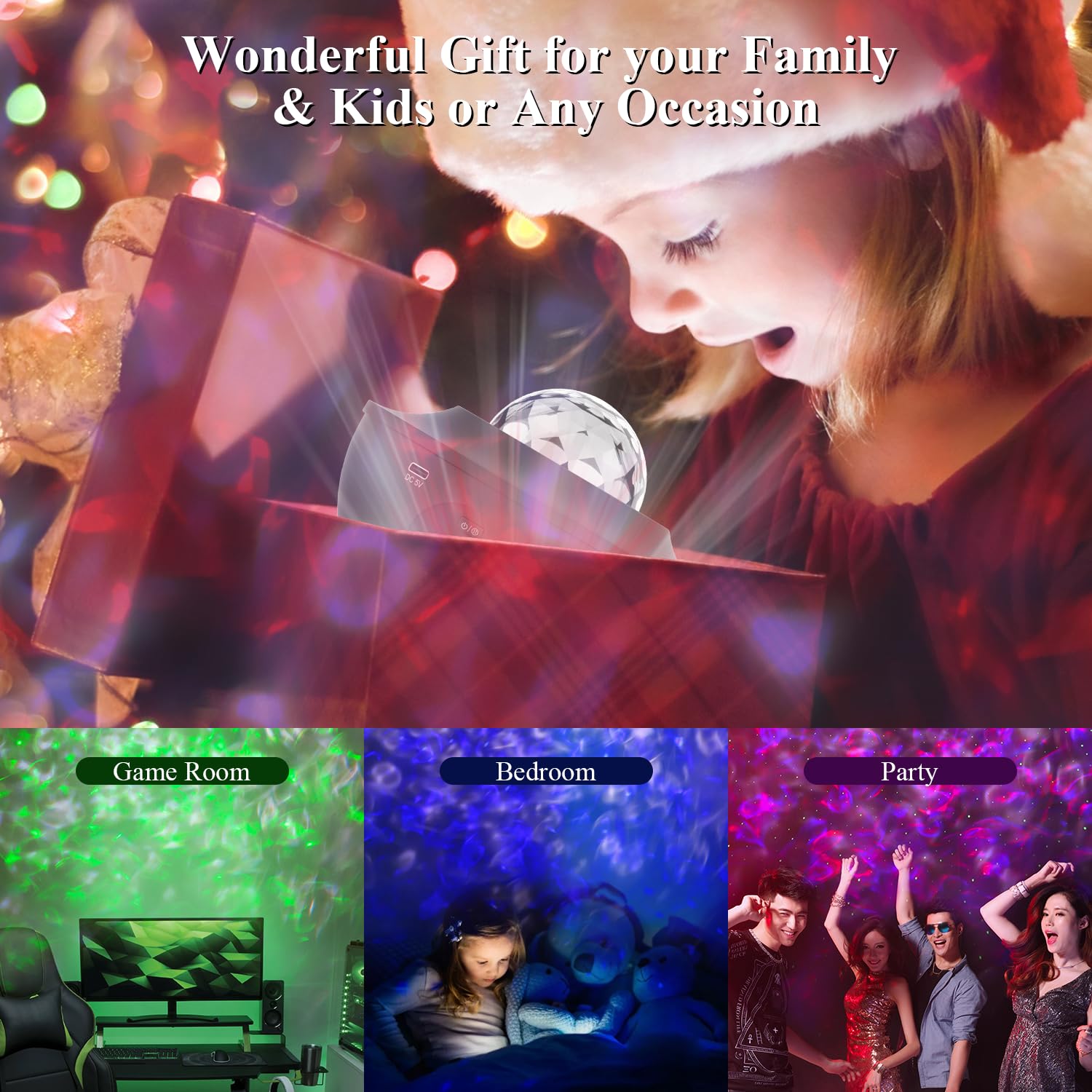 SOMKTN Star Projector enhances bedroom ambiance with soft decorative lighting