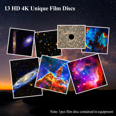 SOMKTN galaxy projection night sky fills walls with nebula blues and star specks.