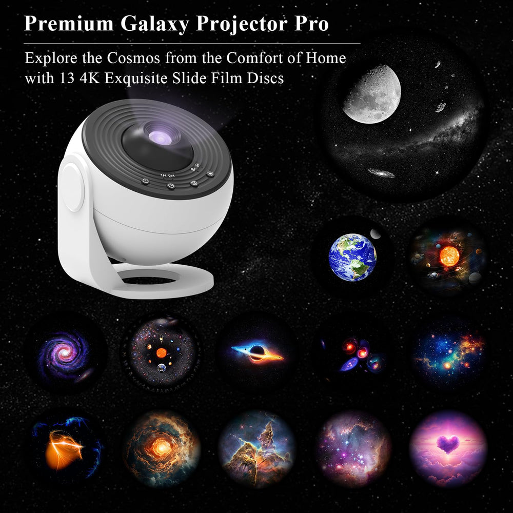 SOMKTN Galaxy Projector Pro 360° viewing for full immersive night sky.