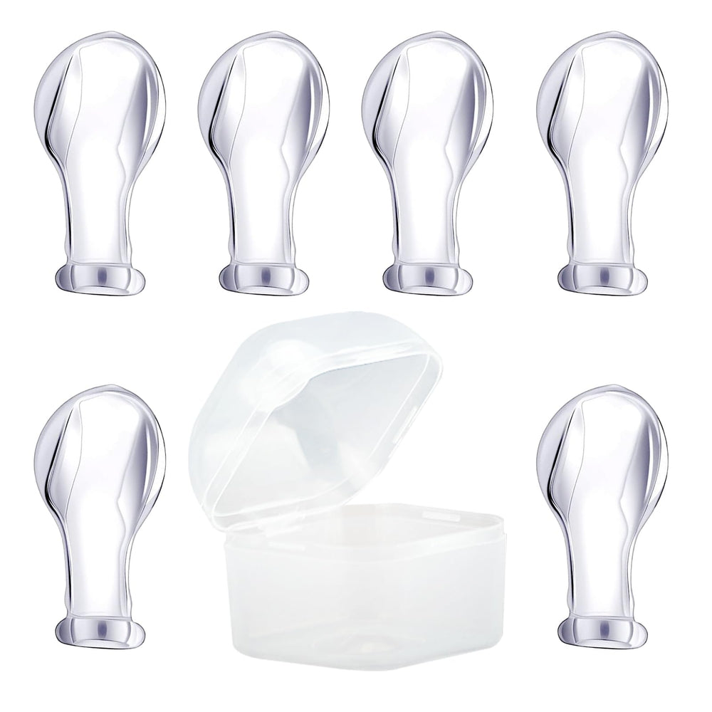 Somniumnight adult pacifier nipples close-up in case showing hygienic storage for six-pack.