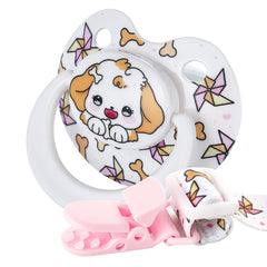 Somniumnight pacifier clip shows extended length for secure attachment during daily use.