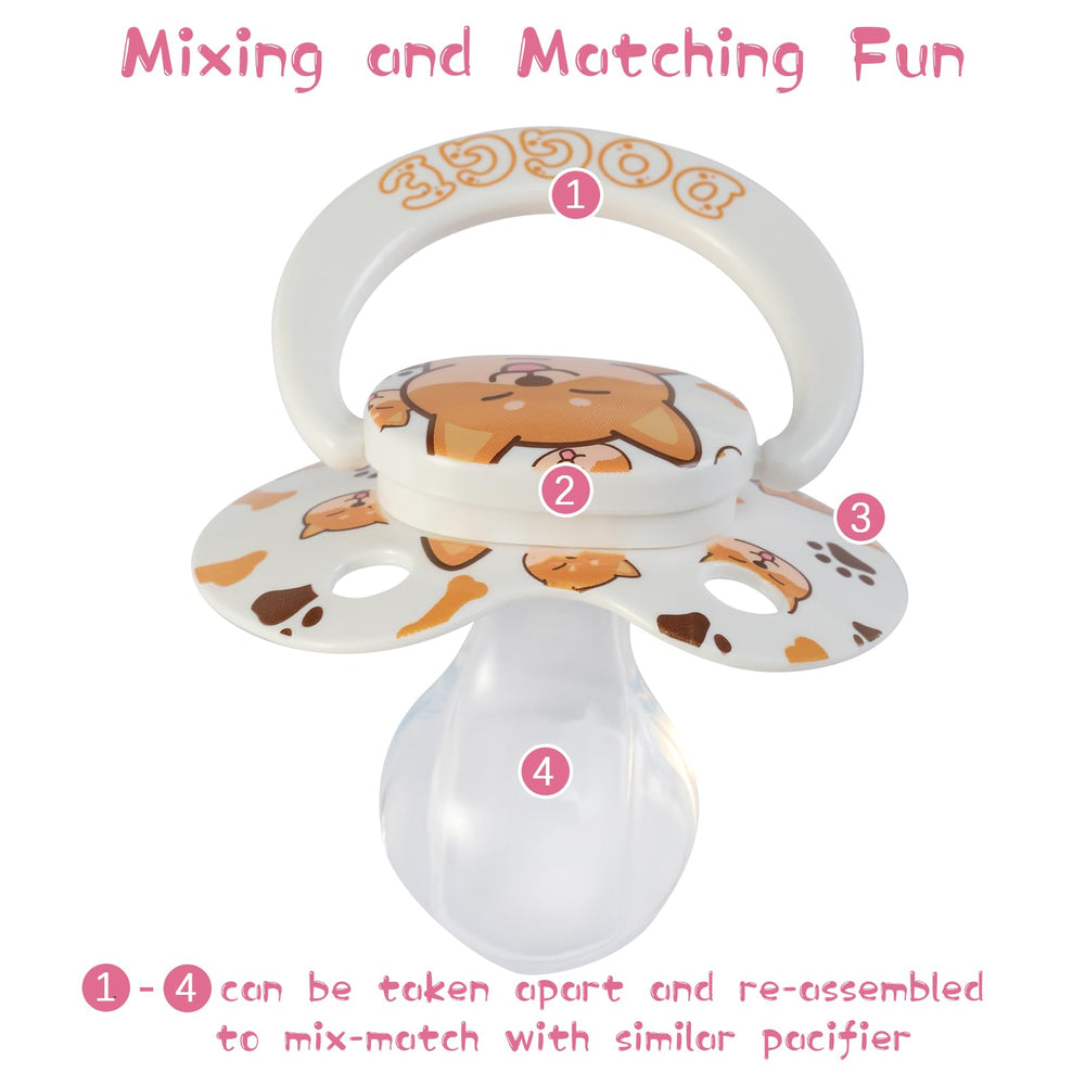 Somniumnight puppy-print pacifier design pairs with cute outfits for daily wear.