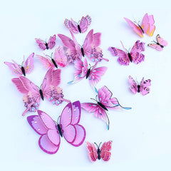 Somotersea 24pc 3D butterfly close-up shows vivid colors for lively kid's room decor