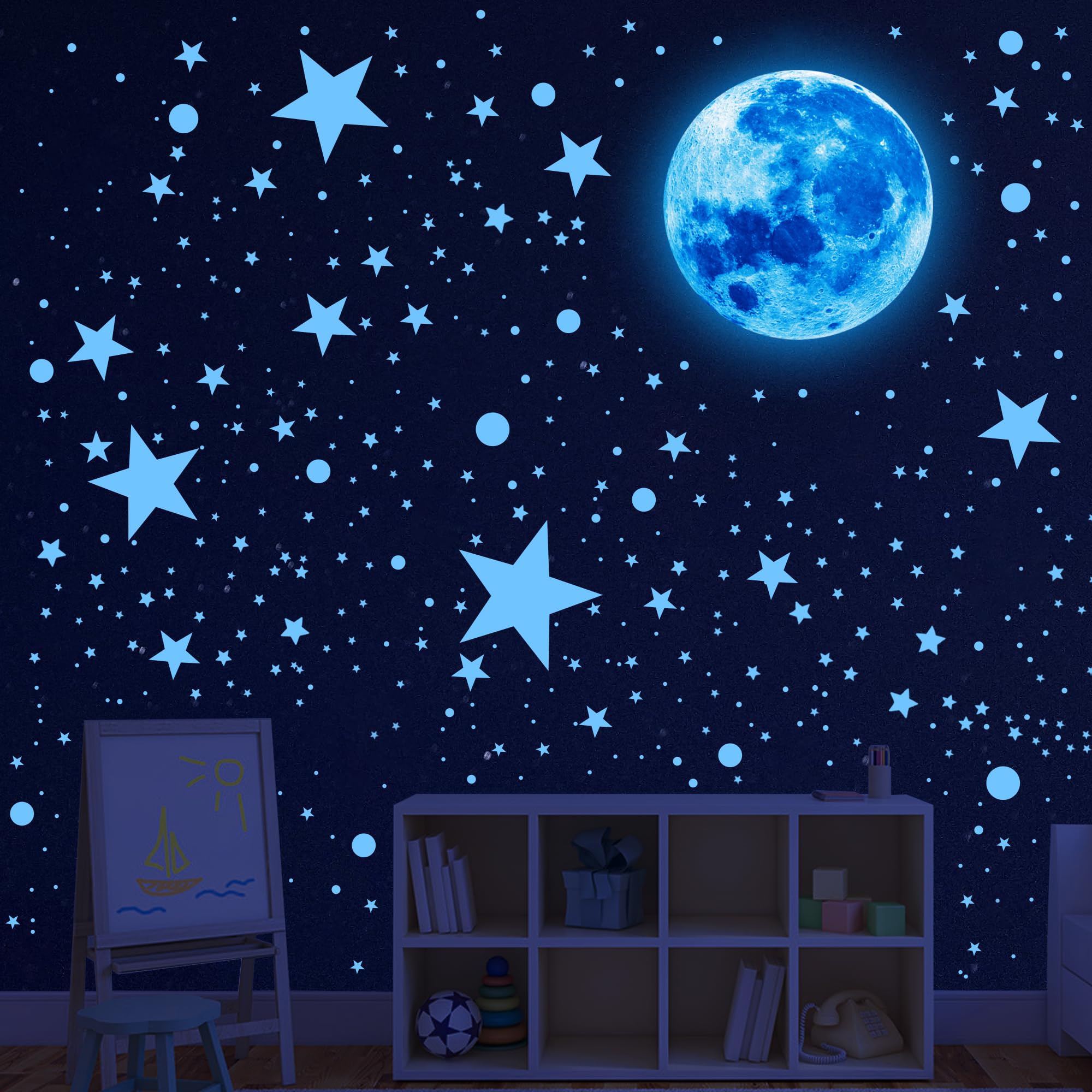 Sondeng 492pcs glow stars ceiling kit creates a magical night sky for kids.
