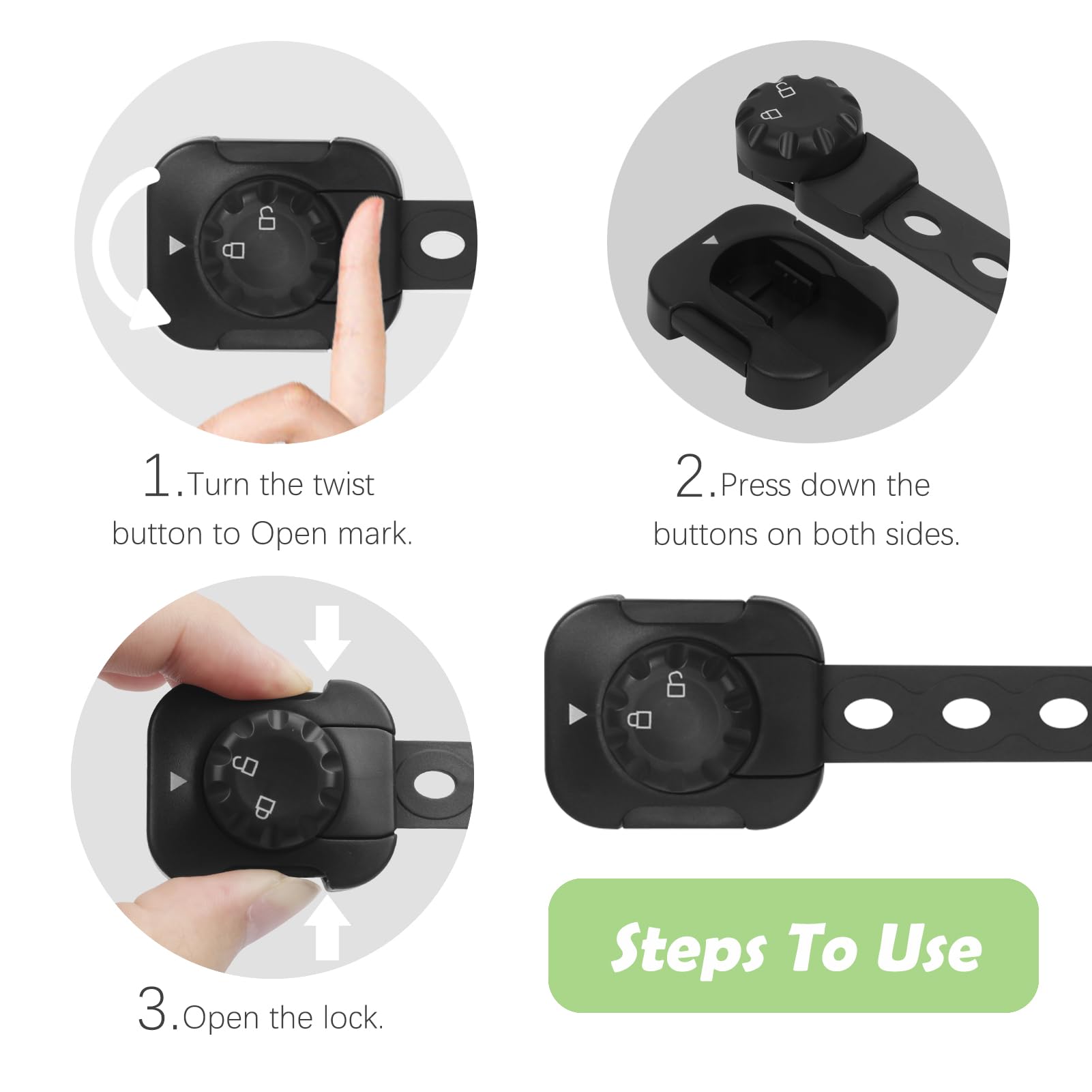 Songaa cabinet locks versatile for fridge or oven doors during childproofing.