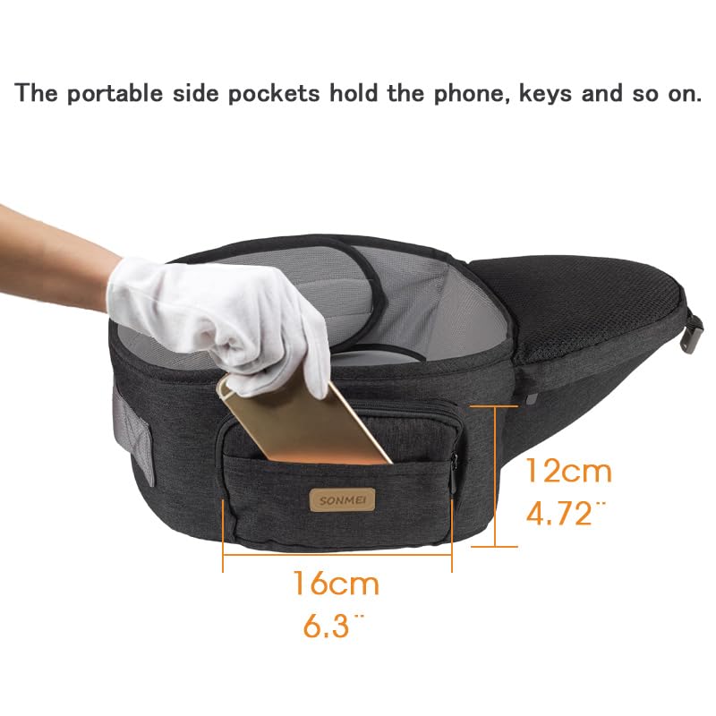 SONMEI padded waistband and lumbar support for better comfort.