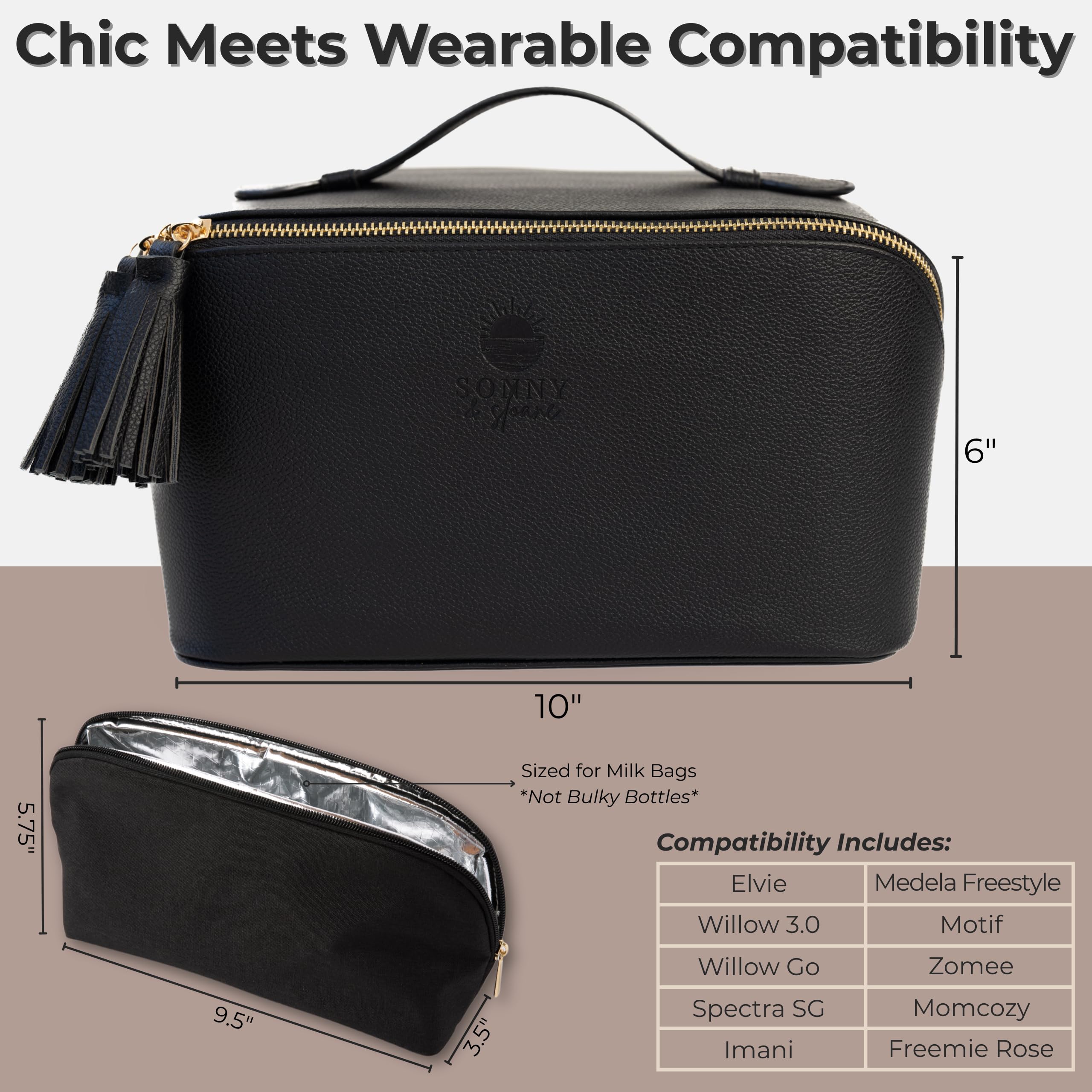 Sonny & Sloane bag with waterproof lining protects gear from spills and moisture.