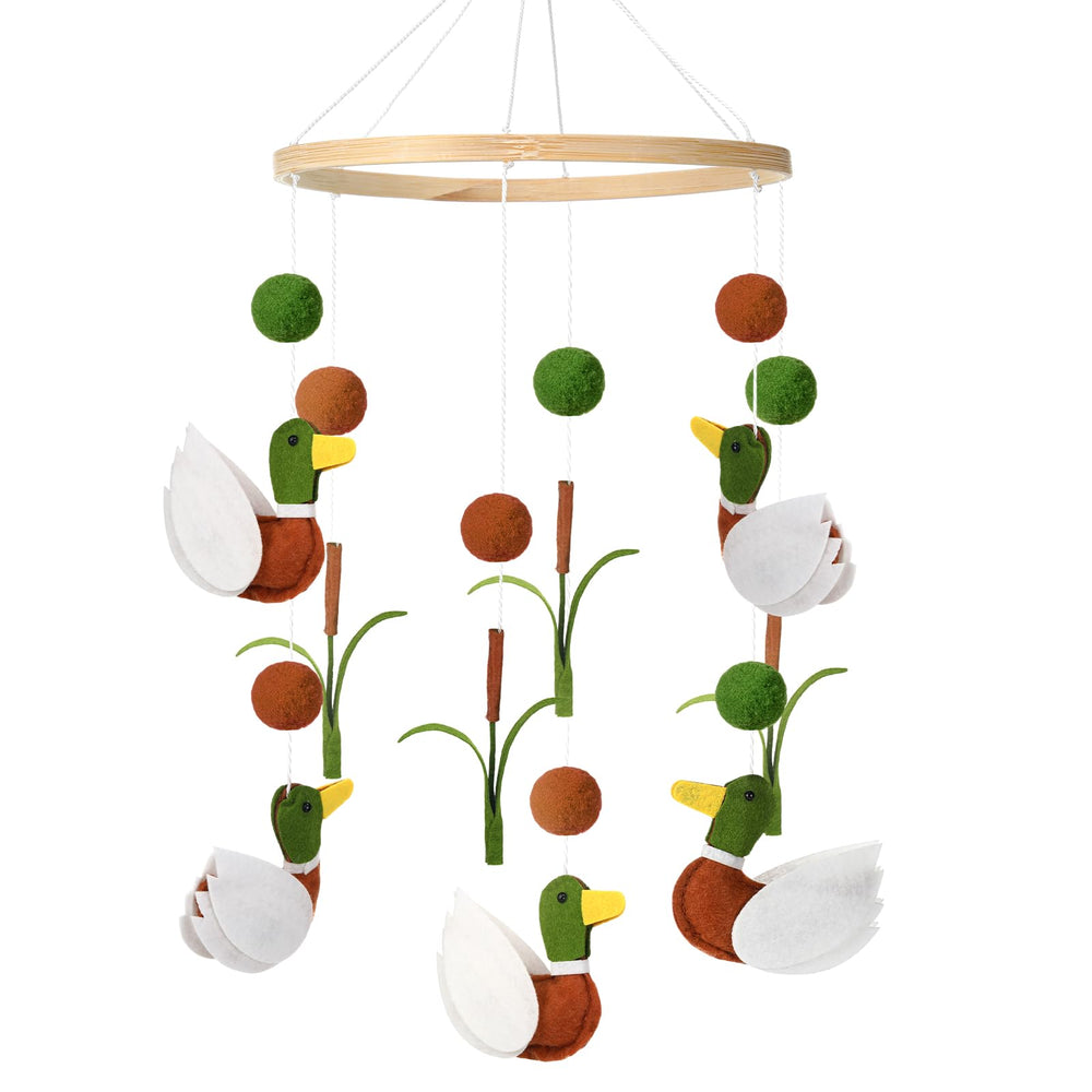 Sonwyoung mallard duck mobile in nursery—soothing crib centerpiece for baby's visual interest