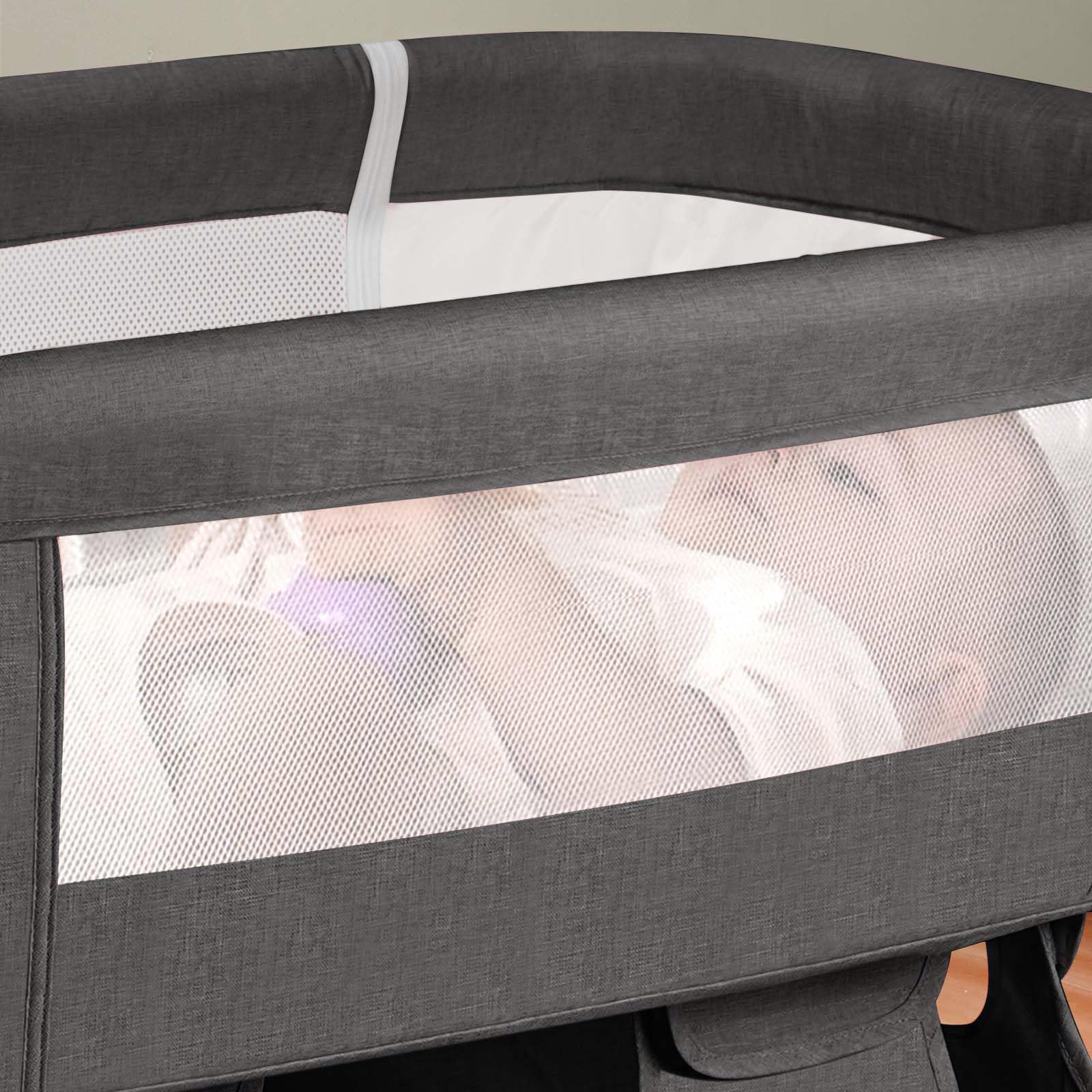 Soobaby height-adjustment lets you align with most adult beds.