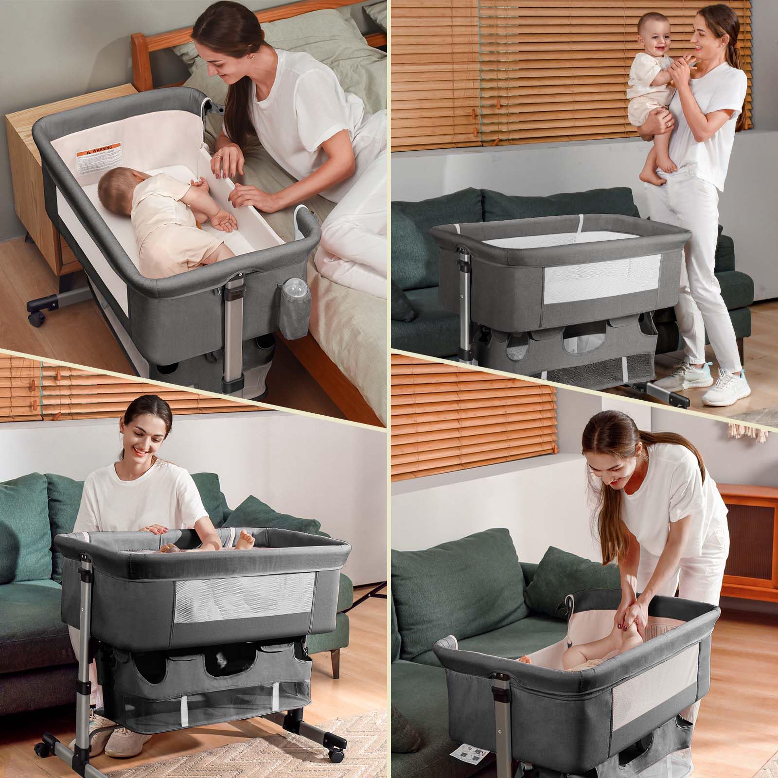 Soobaby mesh-sides promote airflow and visibility for baby.