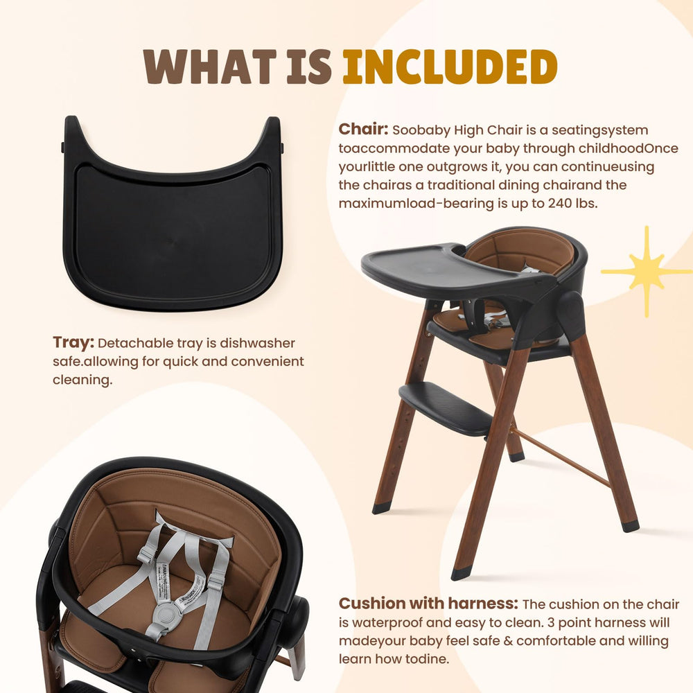 Soobaby fold-go highchair shown in compact form for small-space homes.