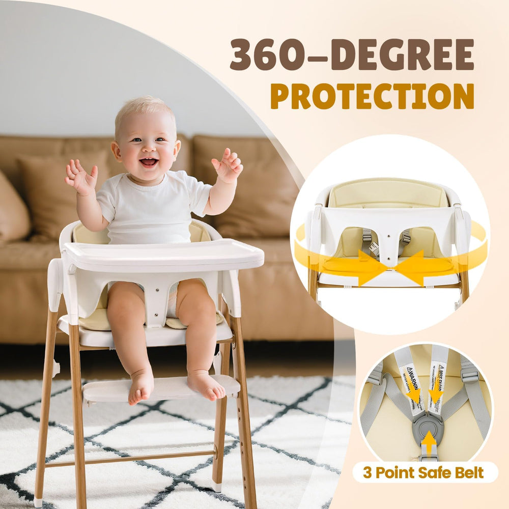 Soobaby high chair assembly in minutes with simple instructions.