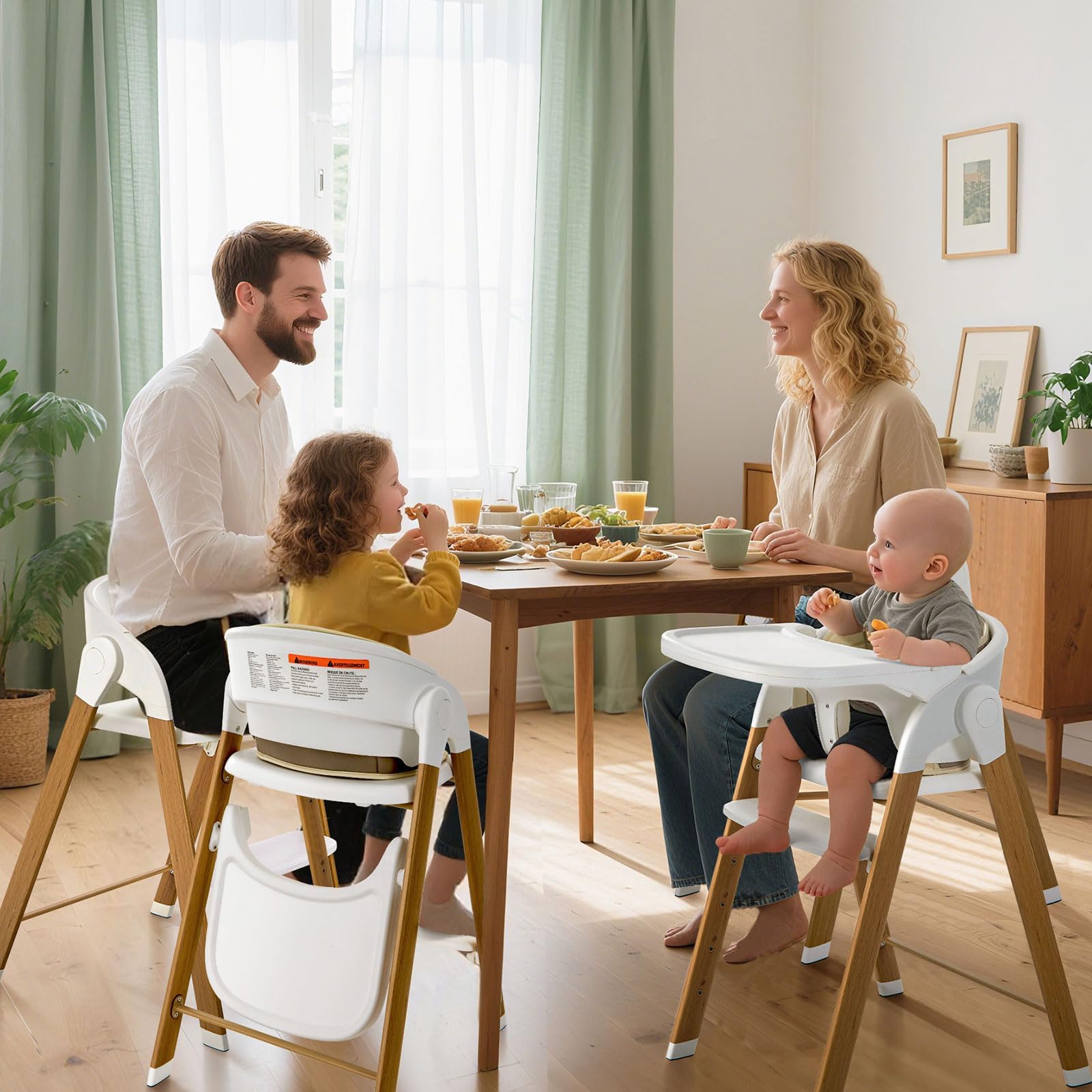 Soobaby high chair supports growing child up to 240 lbs.
