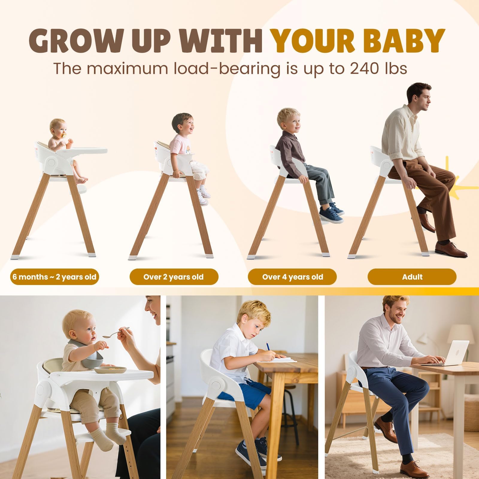Soobaby waterproof chair cover is easy to wipe clean.