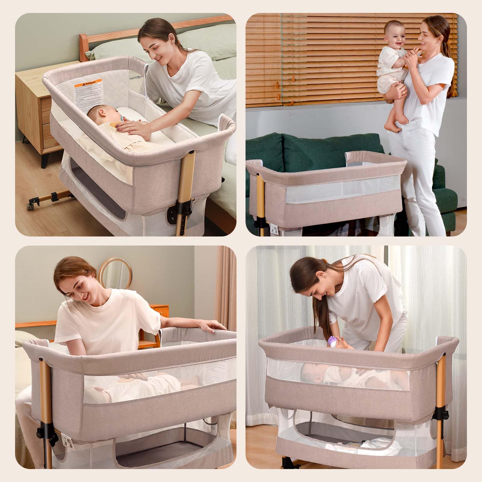 Soobaby mattress size 33x19x1.1 inches with removable cover for easy cleaning.