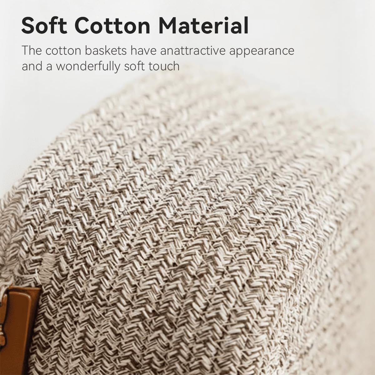 SOORXIEIN cotton rope basket keeps baby clothes and toys neatly within reach.