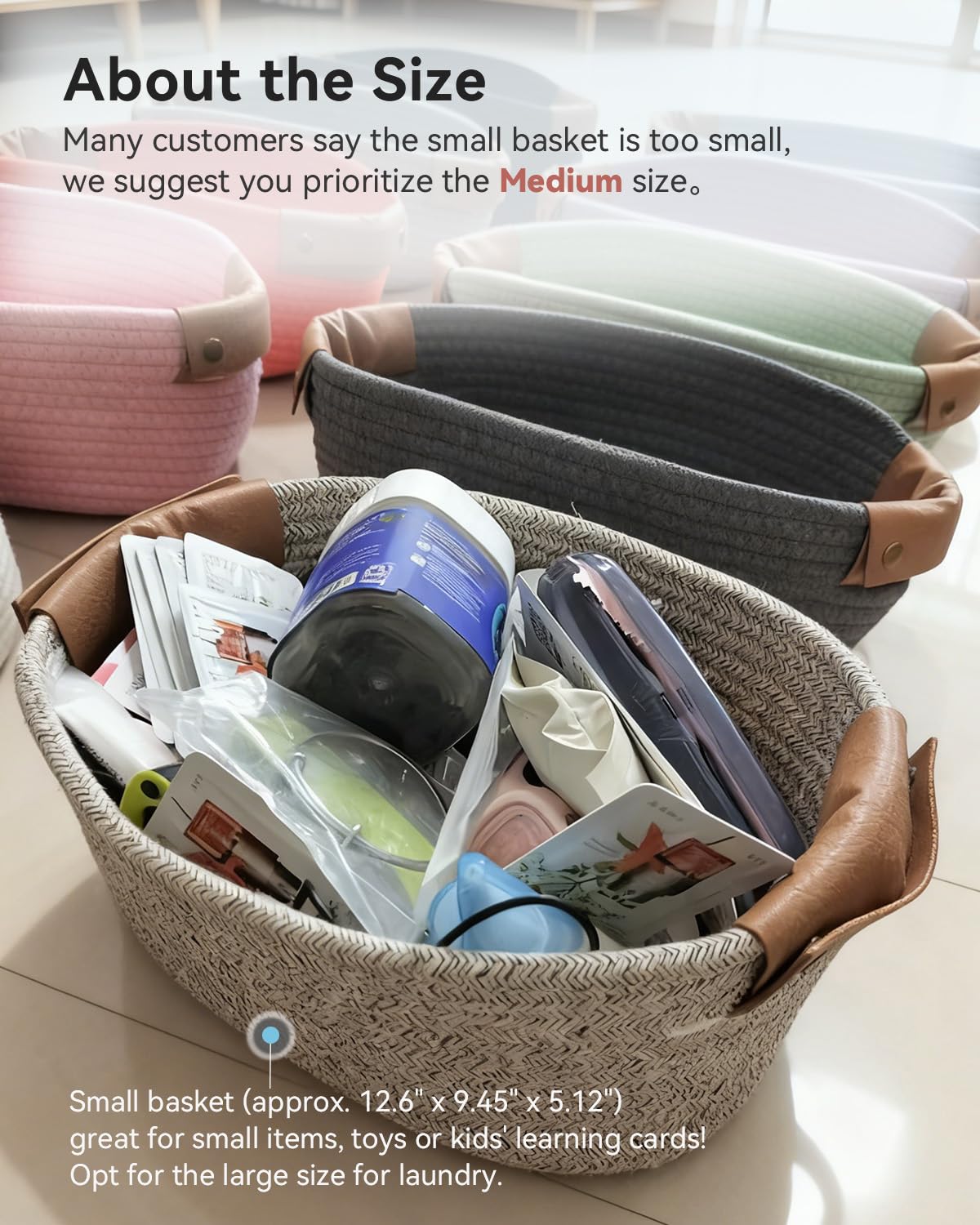 SOORXIEIN basket with toys neatly stored for kids rooms and play areas
