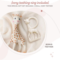 Sophie la girafe spots detail under soft lighting highlights sensory design