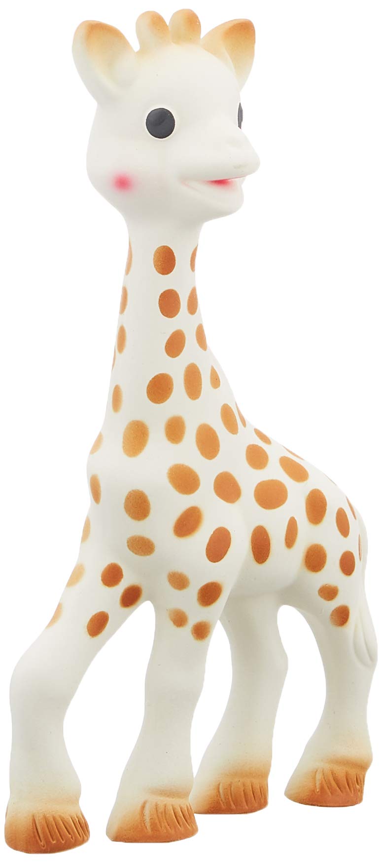 Sophie la girafe dark contrasting spots aid visual development and curiosity.