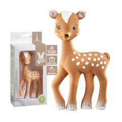 Sophie la girafe Fanfan teether front view, natural rubber soothing for teething